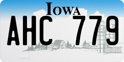 IA license plate AHC779