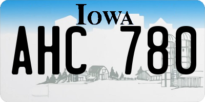 IA license plate AHC780