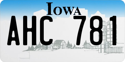 IA license plate AHC781