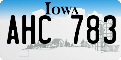 IA license plate AHC783