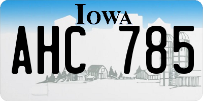 IA license plate AHC785