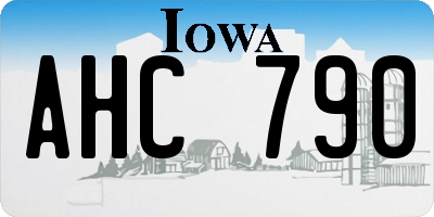 IA license plate AHC790