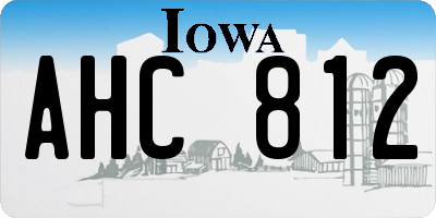 IA license plate AHC812