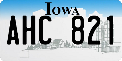 IA license plate AHC821