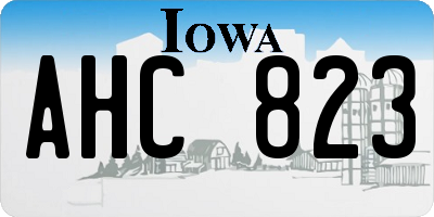 IA license plate AHC823