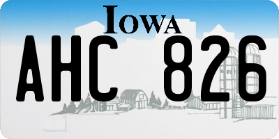IA license plate AHC826
