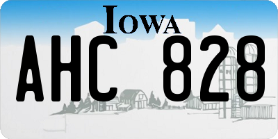 IA license plate AHC828