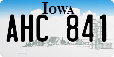 IA license plate AHC841