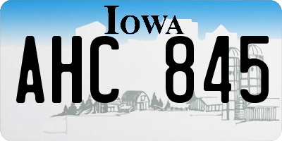 IA license plate AHC845