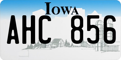 IA license plate AHC856