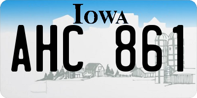 IA license plate AHC861
