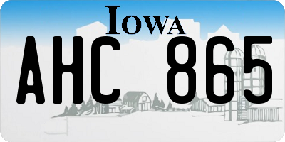 IA license plate AHC865