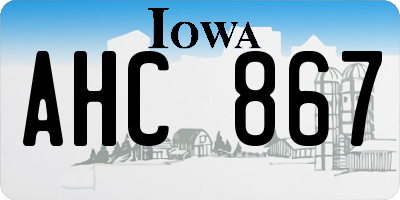IA license plate AHC867