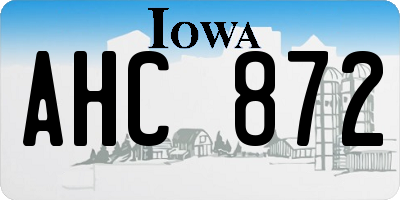 IA license plate AHC872