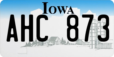 IA license plate AHC873