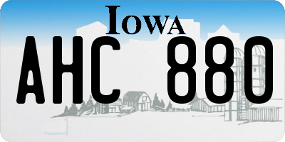 IA license plate AHC880