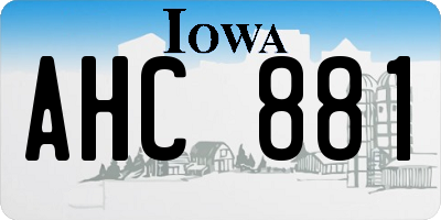 IA license plate AHC881
