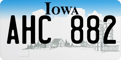 IA license plate AHC882