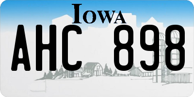 IA license plate AHC898