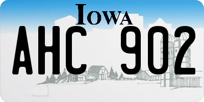 IA license plate AHC902