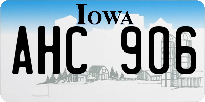 IA license plate AHC906
