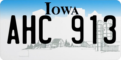 IA license plate AHC913