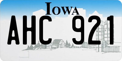 IA license plate AHC921