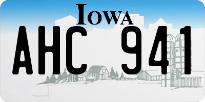 IA license plate AHC941
