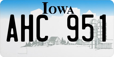 IA license plate AHC951