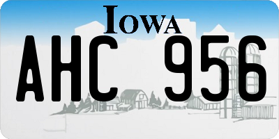 IA license plate AHC956
