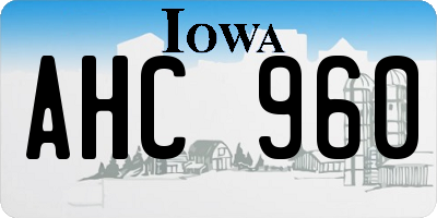 IA license plate AHC960