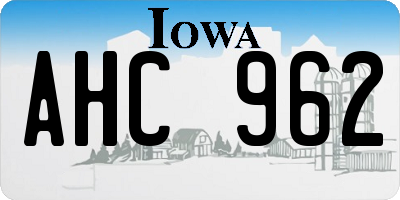 IA license plate AHC962