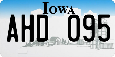 IA license plate AHD095