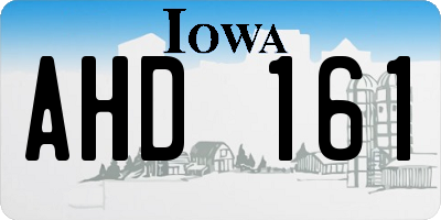 IA license plate AHD161