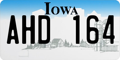 IA license plate AHD164