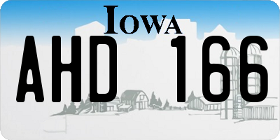 IA license plate AHD166