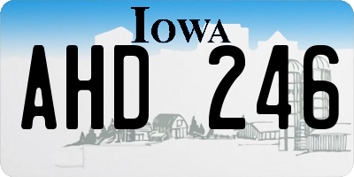 IA license plate AHD246