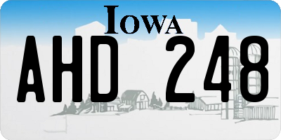IA license plate AHD248