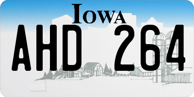 IA license plate AHD264