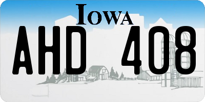 IA license plate AHD408