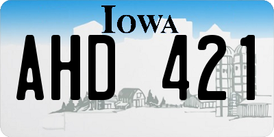 IA license plate AHD421