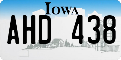 IA license plate AHD438