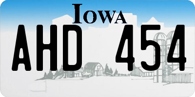 IA license plate AHD454