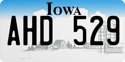IA license plate AHD529