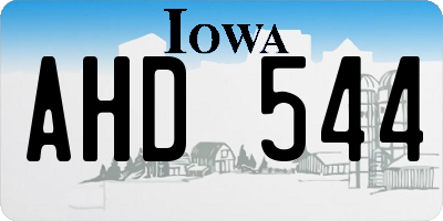 IA license plate AHD544