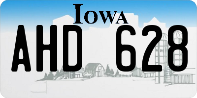 IA license plate AHD628
