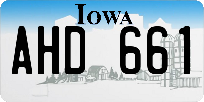 IA license plate AHD661