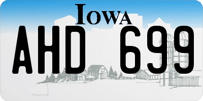 IA license plate AHD699