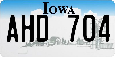IA license plate AHD704