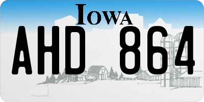 IA license plate AHD864